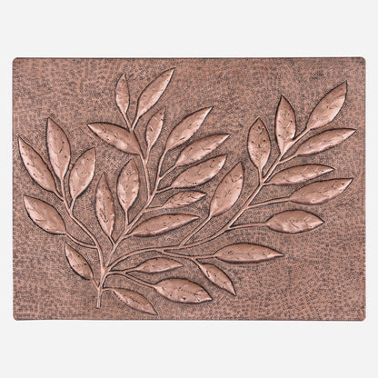 Tree Branch with Leaves Copper Kitchen Backsplash 11.7x15.7" - Natuross