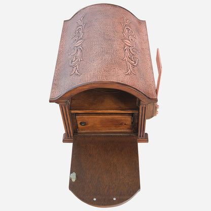 Post Mounted Copper Mailbox