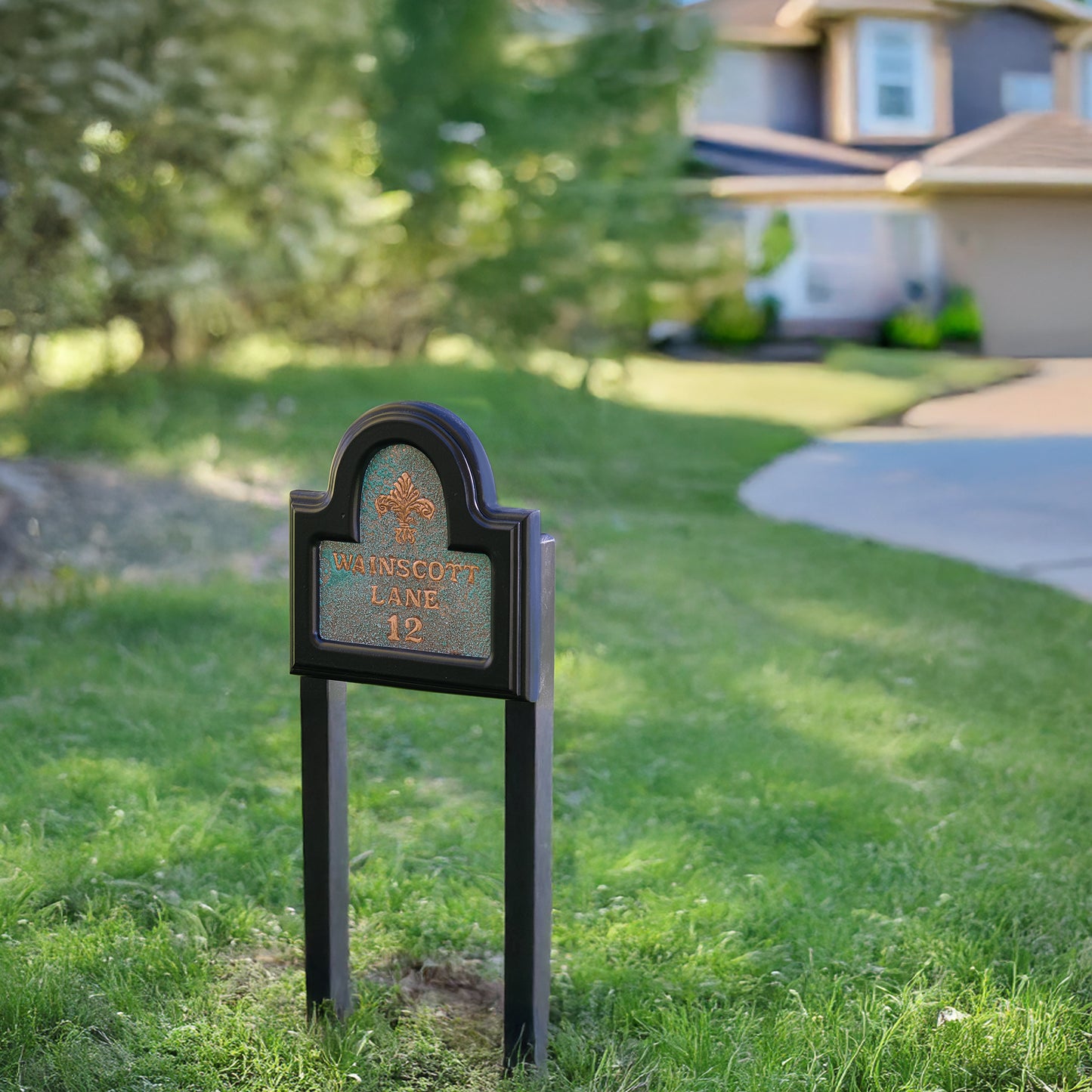 Yard Address Sign with Double Stake - Natuross