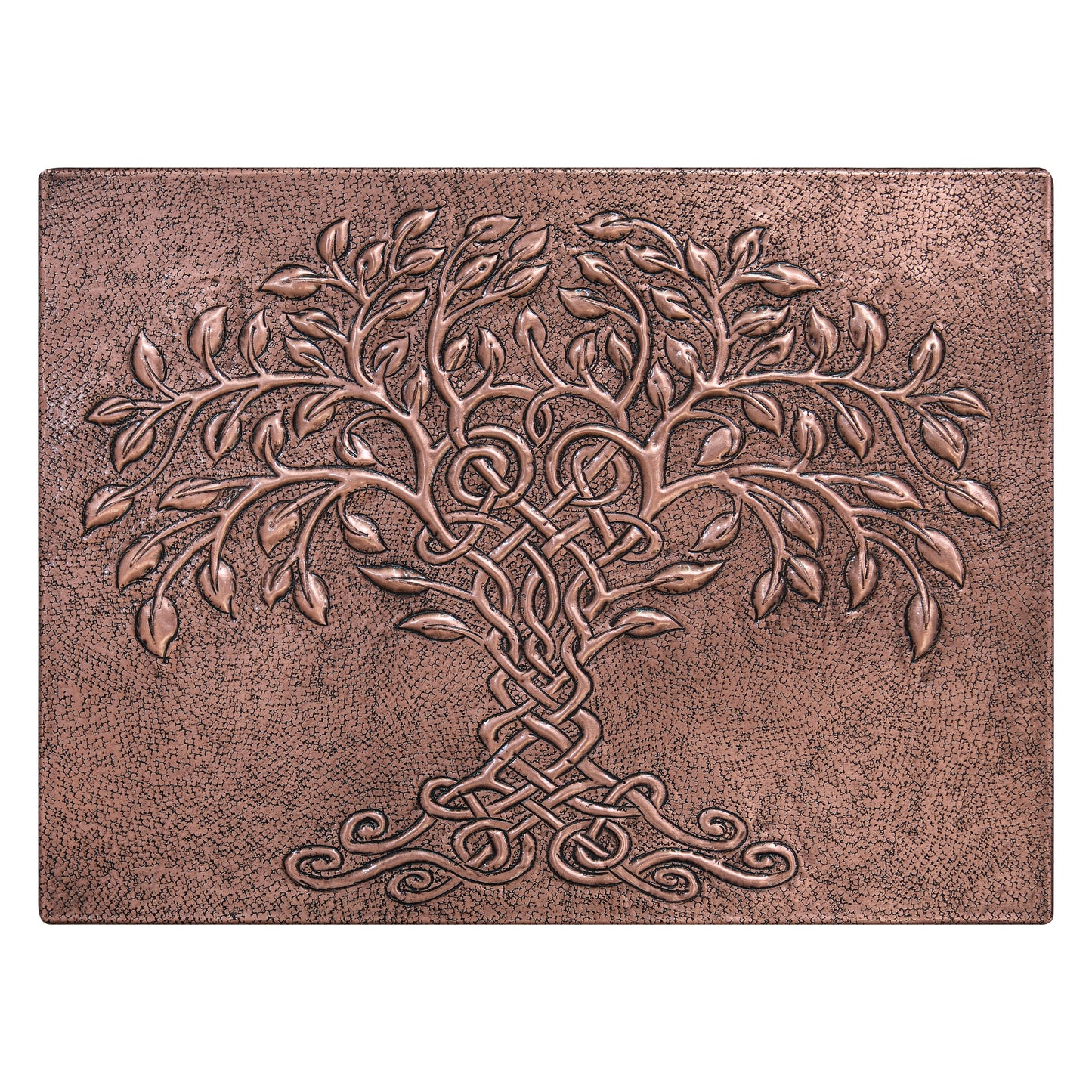 Tree of Life Copper Backsplash Tile – Hand-Hammered Copper Artwork – Custom Size, Finish & Personalized Design - Natuross