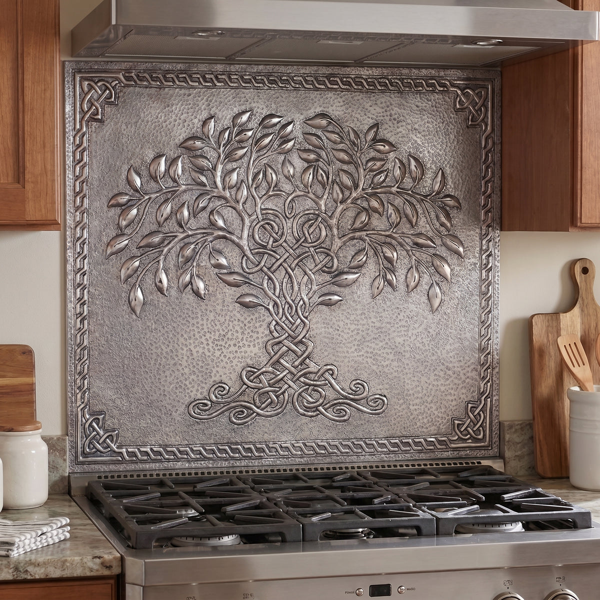 Tree of Life Copper Backsplash — Silver