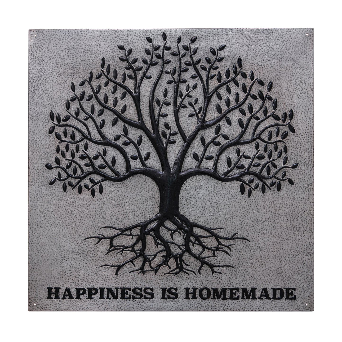 Gray & Black Tree With Roots Backsplash | Contemporary Handmade Copper Kitchen Backsplash Panel - Natuross