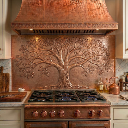 American Elm Tree Copper Kitchen Backsplash