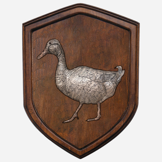 Copper Duck on Wood Plaque