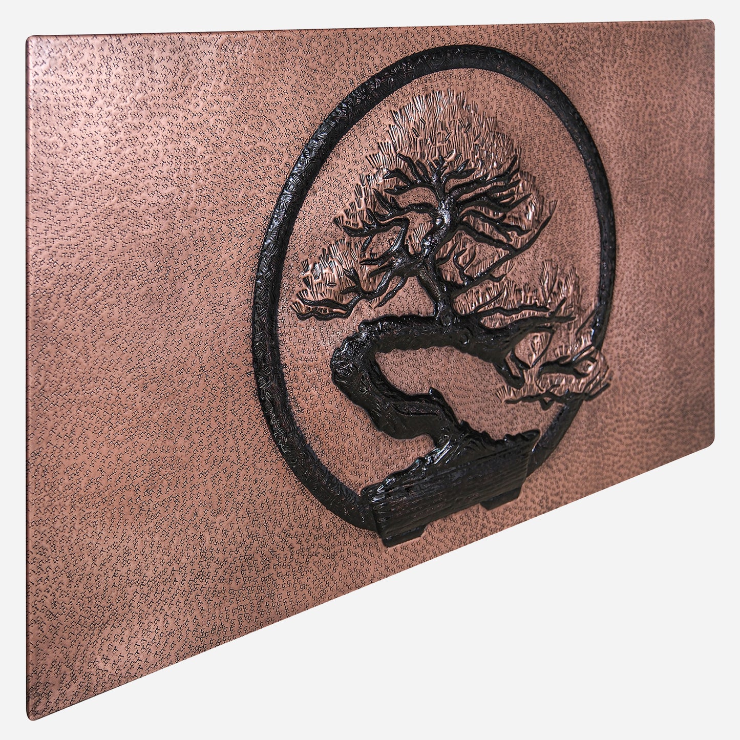 Art Tile 18"x30" - Copper&Black Bonsai Tree