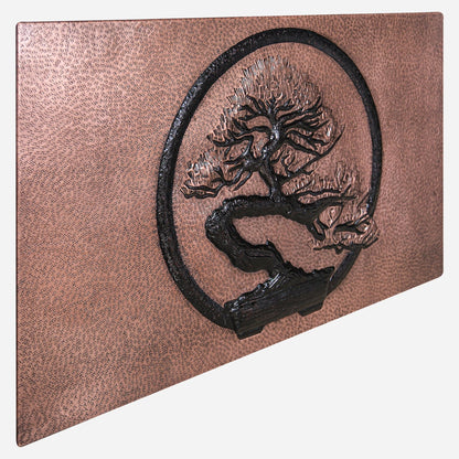 Art Tile 18"x30" - Copper&Black Bonsai Tree - Natuross