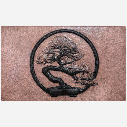 Art Tile 18"x30" - Copper&Black Bonsai Tree - Natuross