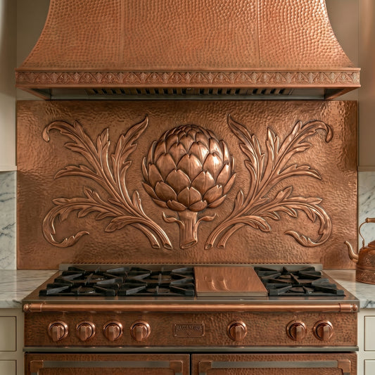 Artichoke Emblem Copper Wall Art