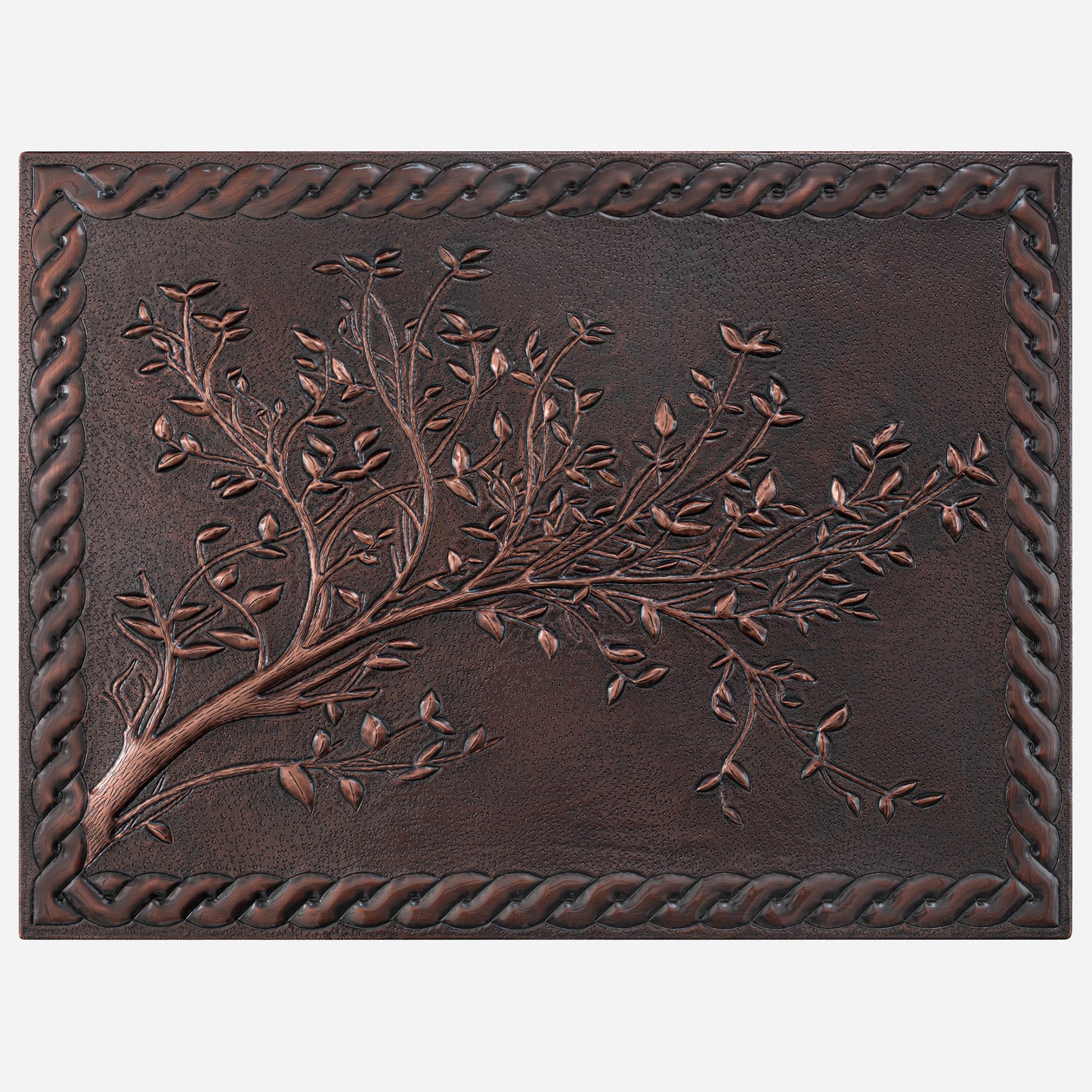 Copper Tree Branches with Knot Art Tile 17.9"x24" Brown - Natuross