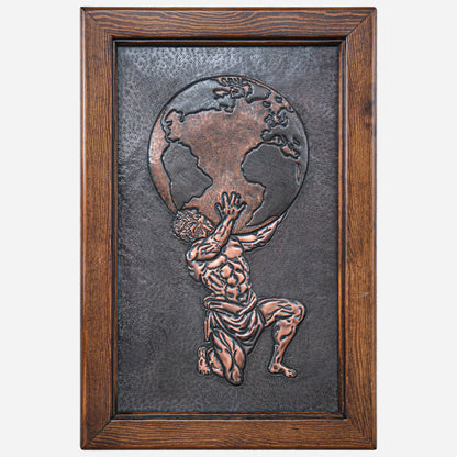 Copper Atlas Framed Wall Art 22.4x14" Black - Natuross