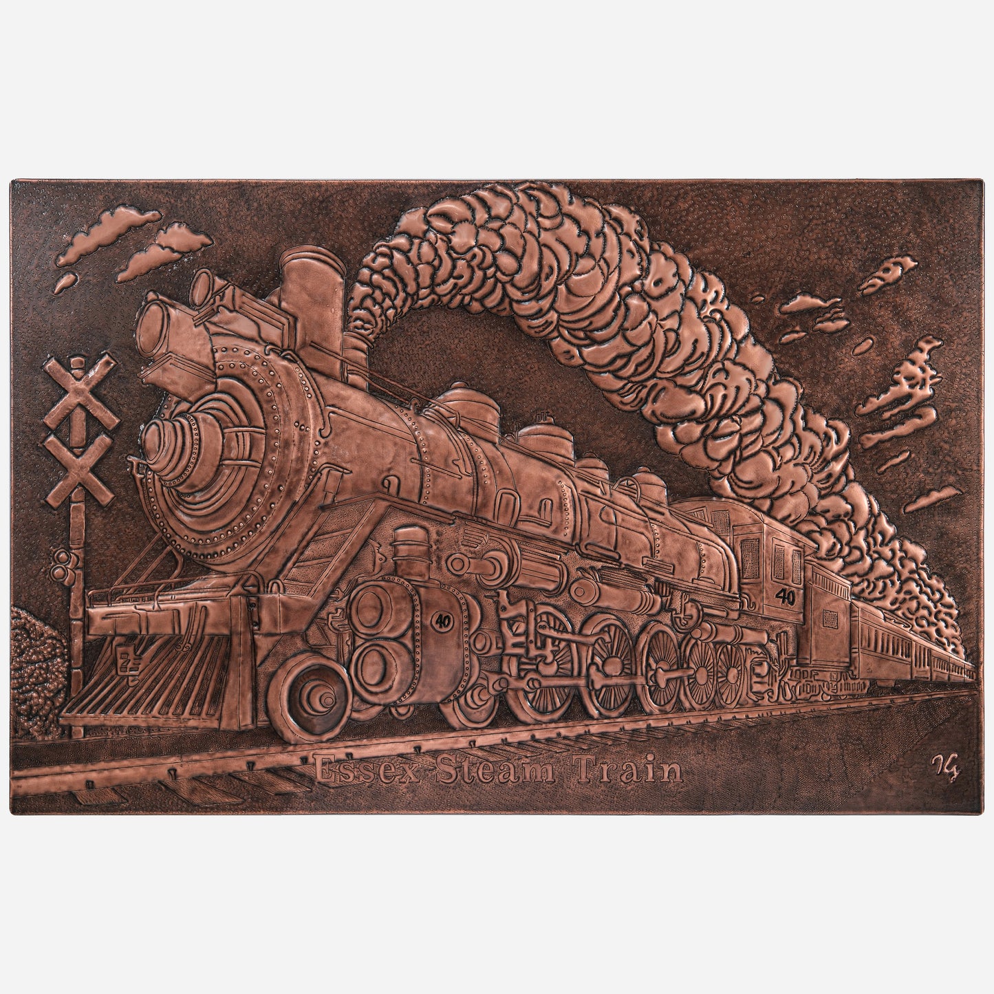 Steam Train Copper Kitchen Backsplash