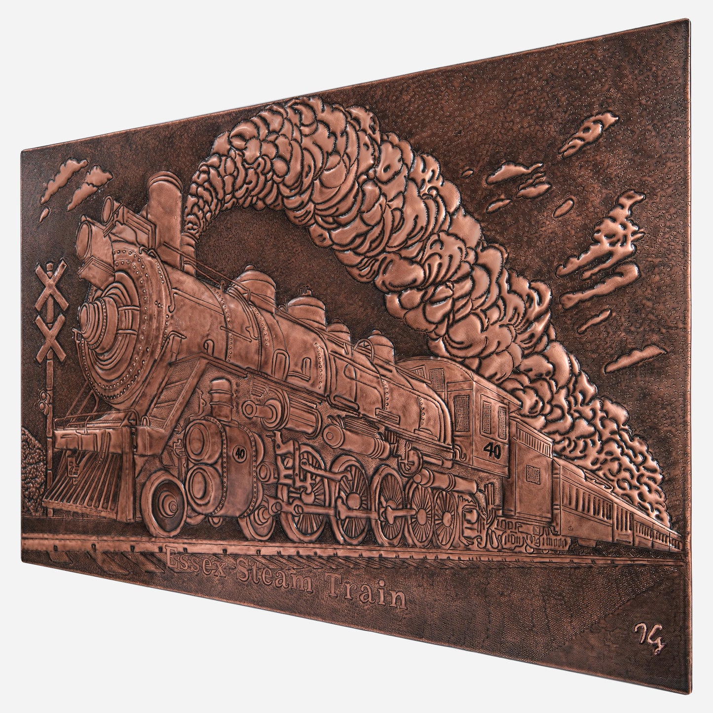 Steam Train Copper Kitchen Backsplash