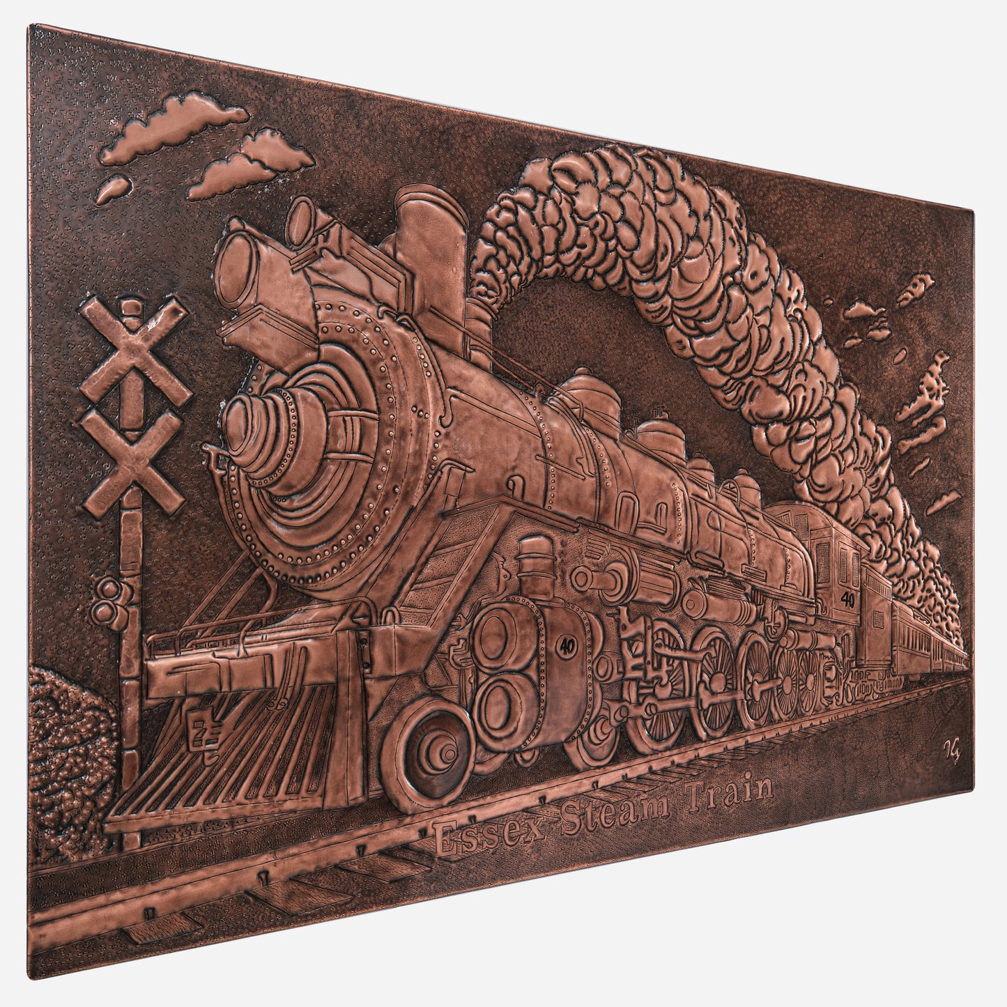 Steam Train Copper Kitchen Backsplash