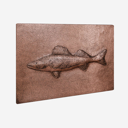 Copper Backsplash Panel (Striped Bass Fish)