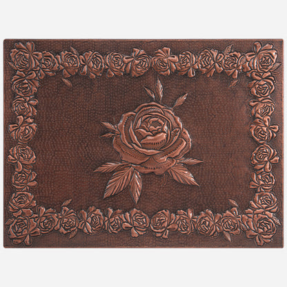 Roses Copper Kitchen Backsplash Tile