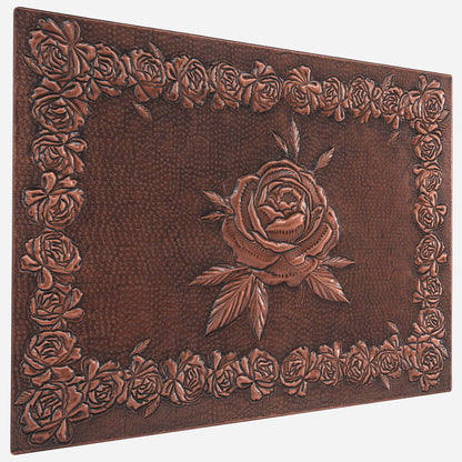 Roses Copper Kitchen Backsplash Tile