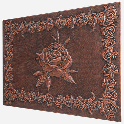 Roses Copper Kitchen Backsplash Tile