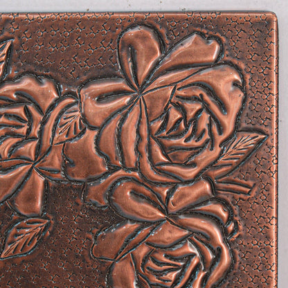 Roses Copper Kitchen Backsplash Tile