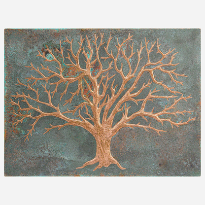 Green Patina Kitchen Backsplash Tree of Life