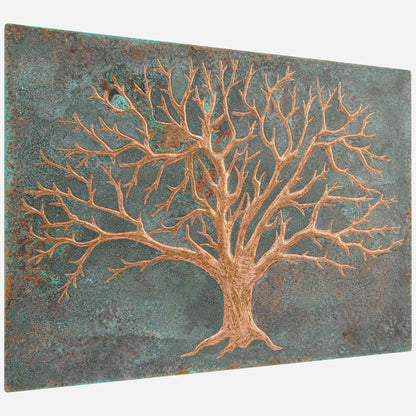 Green Patina Kitchen Backsplash Tree of Life