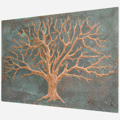 Green Patina Kitchen Backsplash Tree of Life