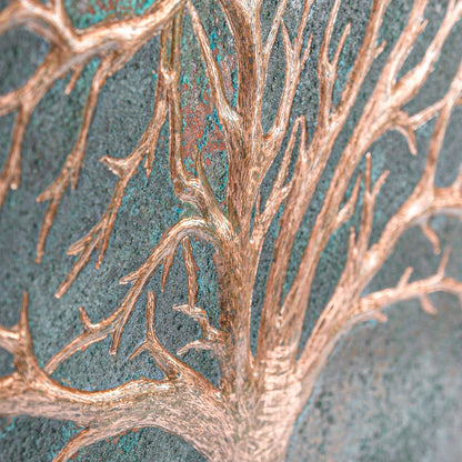 Green Patina Kitchen Backsplash Tree of Life