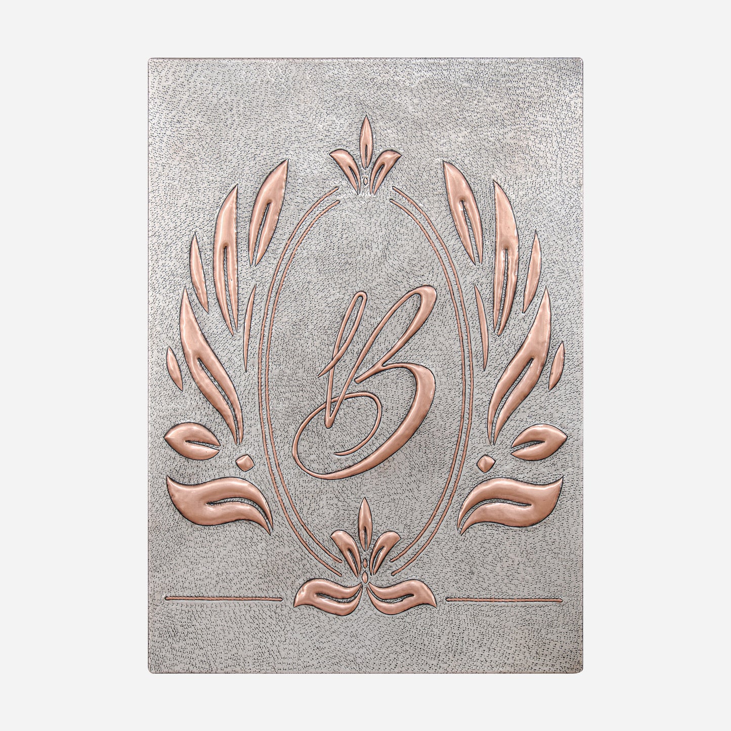Letter Monogram Copper Backsplash Tile