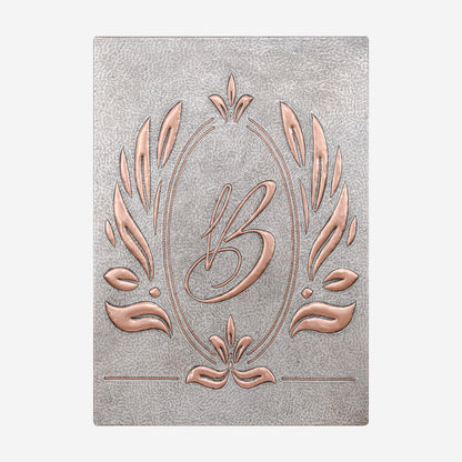 Letter Monogram Copper Backsplash Tile