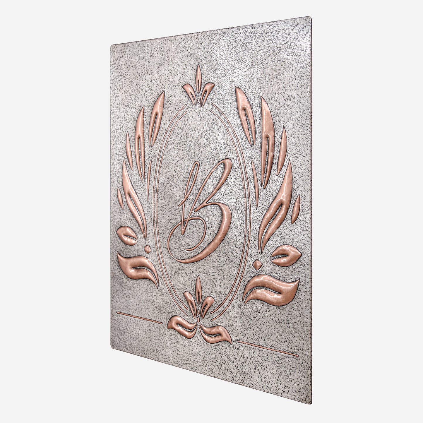Letter Monogram Copper Backsplash Tile