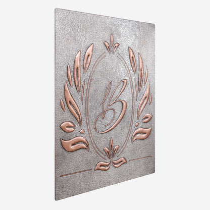 Letter Monogram Copper Backsplash Tile