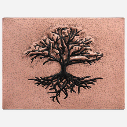 Tree with Roots Copper Kitchen Backsplash Tile