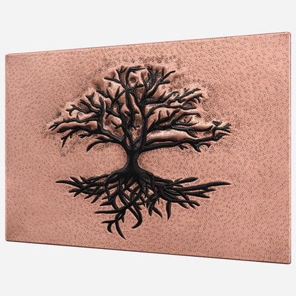 Tree with Roots Copper Kitchen Backsplash Tile