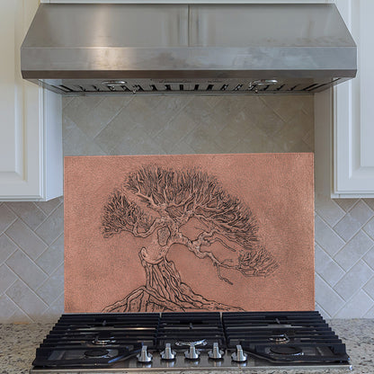 Bonsai Tree Copper Kitchen Backsplash - Natuross