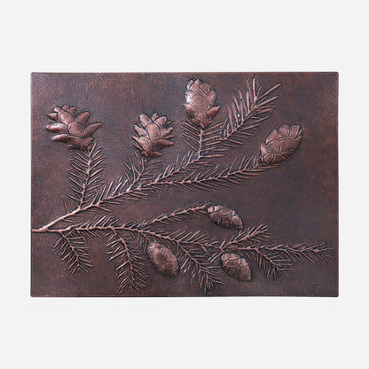 Pine Branches Copper Kitchen Backsplash