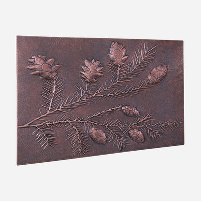 Pine Branches Copper Kitchen Backsplash