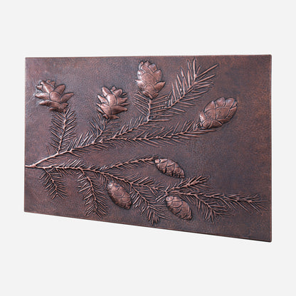 Pine Branches Copper Kitchen Backsplash