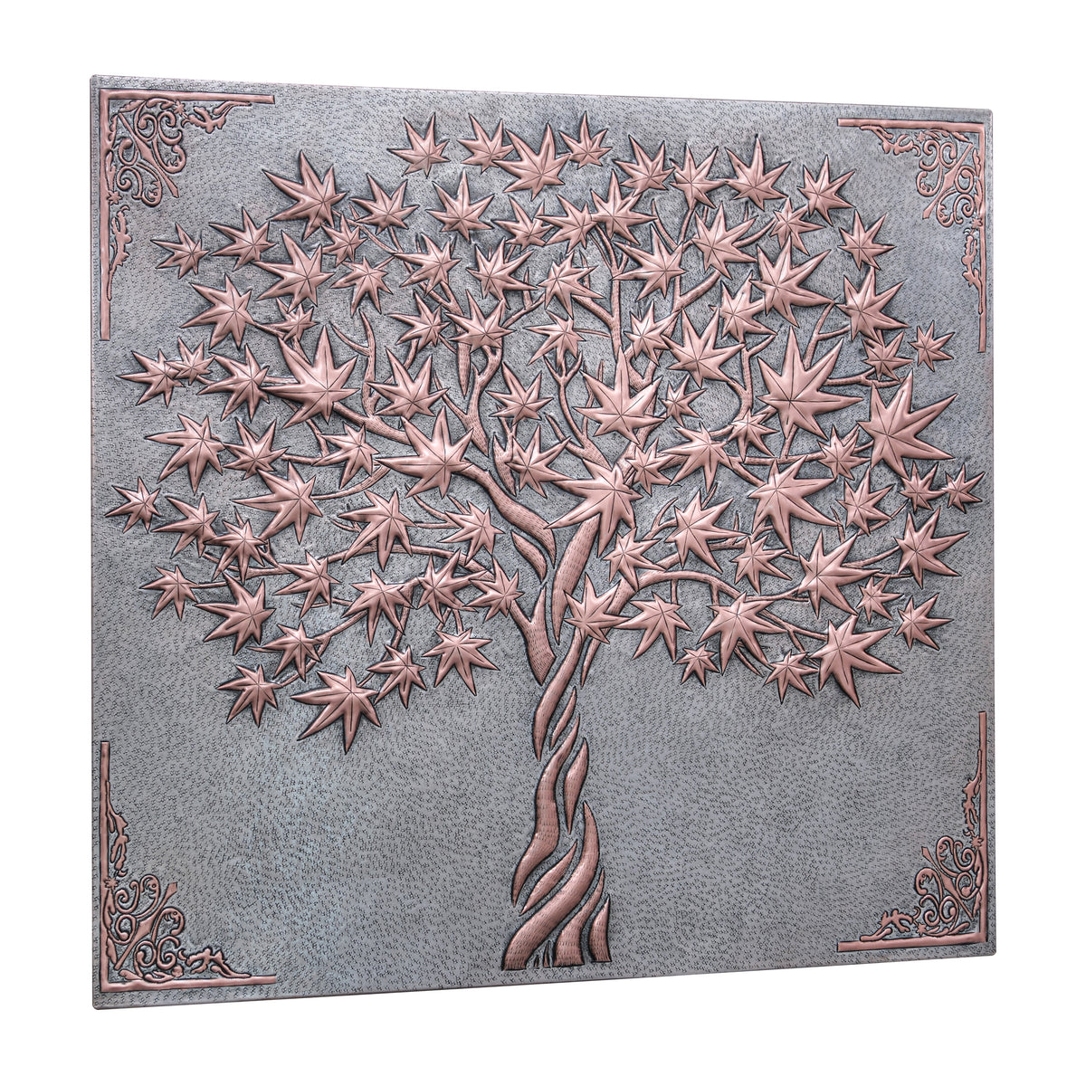 Japanese Maple Tree Copper Stove Backsplash