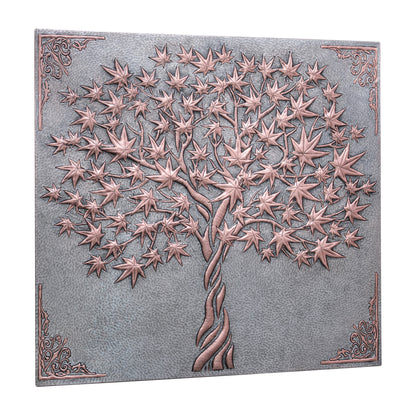 Japanese Maple Tree Copper Stove Backsplash