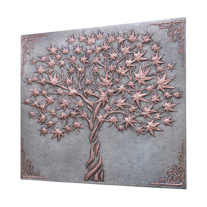 Japanese Maple Tree Copper Stove Backsplash