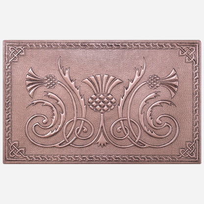 Copper Backsplash Tile (Scottish Thistle,Celtic Knot Border, Personalized)