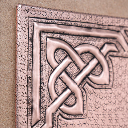 Copper Backsplash Tile (Scottish Thistle,Celtic Knot Border, Personalized)