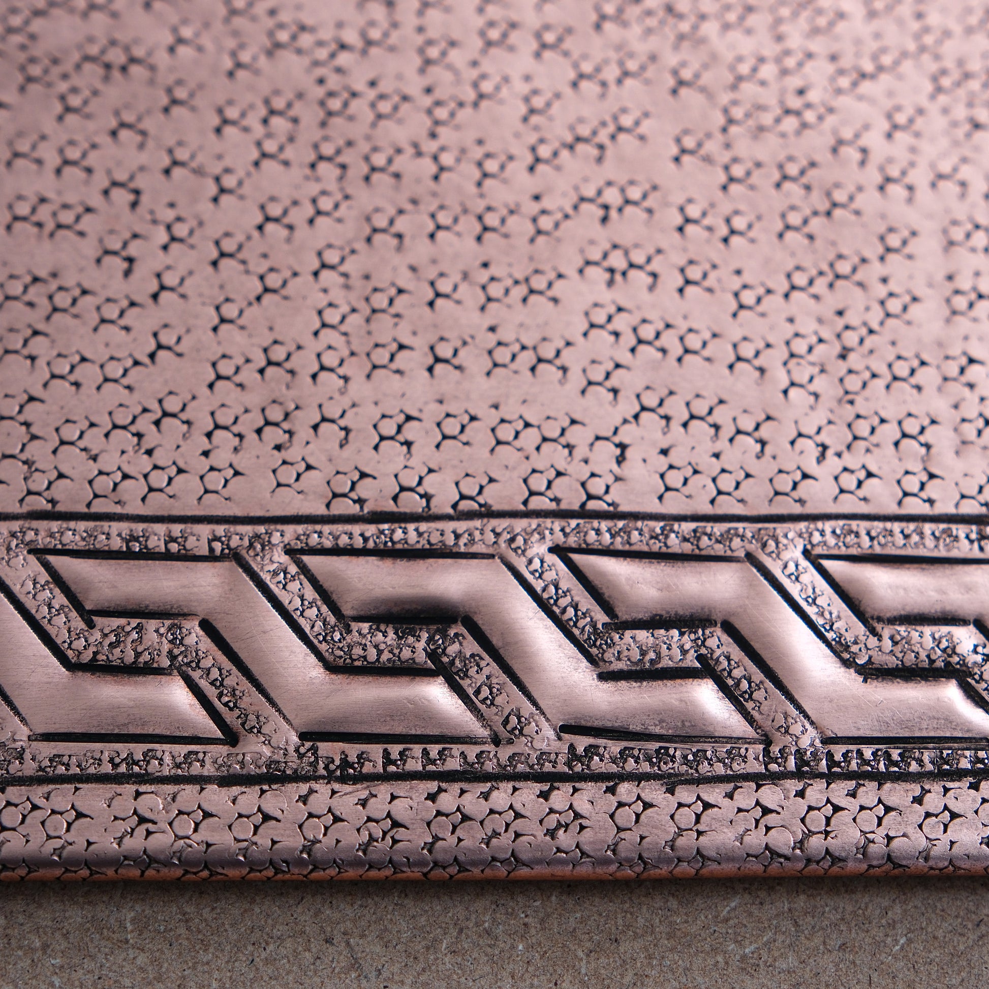 Copper Backsplash Tile (Scottish Thistle,Celtic Knot Border, Personalized)