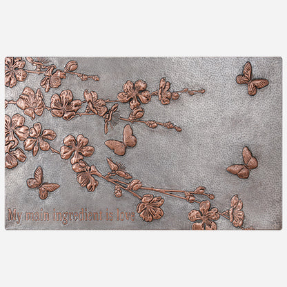 Dogwood Branches Copper Backsplash Tile