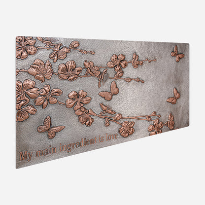 Dogwood Branches Copper Backsplash Tile