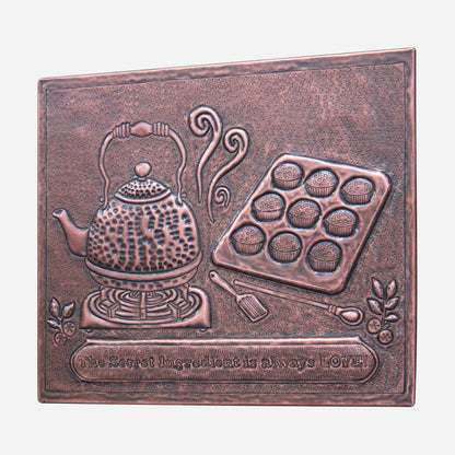 Tea Time Copper Backsplash Tile