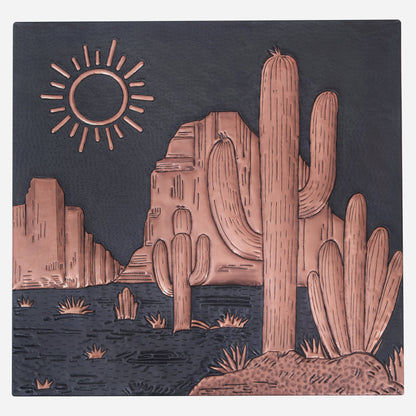 Copper Backsplash (Saguaros and Desert Scene)