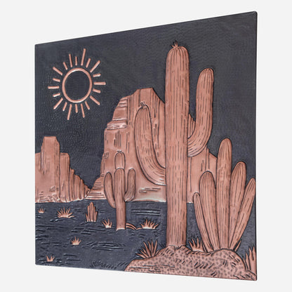 Copper Backsplash (Saguaros and Desert Scene)