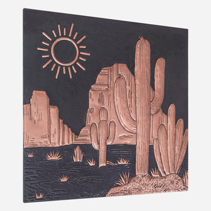 Copper Backsplash (Saguaros and Desert Scene)