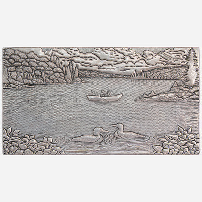 Lake Scene Copper Backsplash Tile