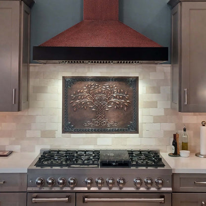 Celtic Tree of Life Kitchen Backsplash Tile - 18"x24" Brown - Natuross